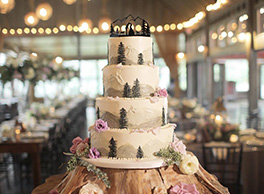 Hand Piped Gray Scale Buttercream Wedding Cake